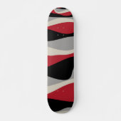Ebb en Flow 4 - Rood, grijs, zwart en bonwit Skateboard (Voorkant)