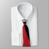 Ebb en Flow 4 - Rood, grijs, zwart en bonwit Stropdas (Gebonden)