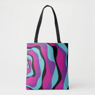 Ebb en Flow 4 - Roze, Paarse, Blauw en Zwart Draagtas