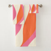 Ebb en Flow 4 - Roze, Sinaasappel en Crème Bad Handdoek (Insitu)