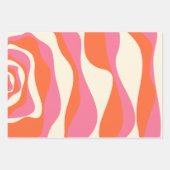 Ebb en Flow 4 - Roze, Sinaasappel en Crème Inpakpapier Vel (Voorkant)