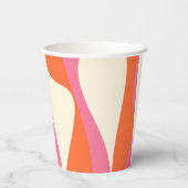 Ebb en Flow 4 - Roze, Sinaasappel en Crème Papieren Bekers (Achterkant)