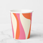 Ebb en Flow 4 - Roze, Sinaasappel en Crème Papieren Bekers (Links)