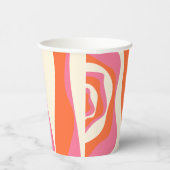 Ebb en Flow 4 - Roze, Sinaasappel en Crème Papieren Bekers (Rechts)