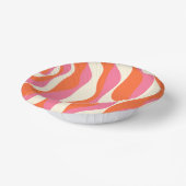 Ebb en Flow 4 - Roze, Sinaasappel en Crème Papieren Kommen (Gebogen)