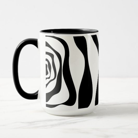 Ebb en Flow 4 - Zwart en wit Mok (Links)