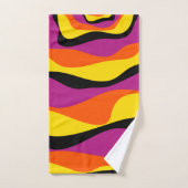 Ebb en Flow 4 - Zwart, Roze, Oranje en Geel Bad Handdoek (Handdoek)