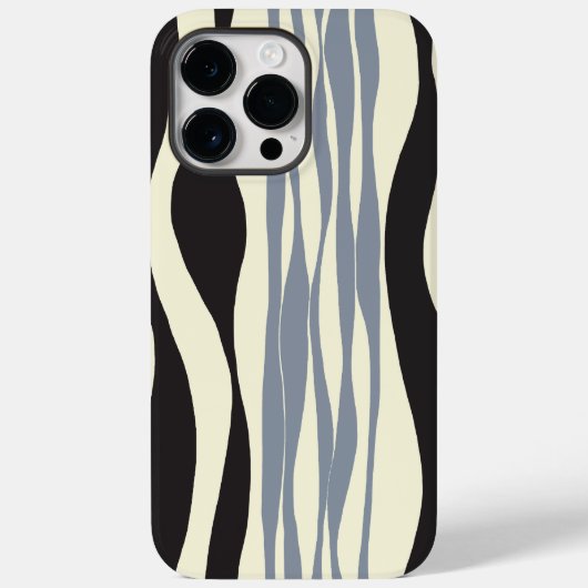 Ebb en Flow in zwart, grijs en crème Case-Mate iPhone Case (Achterkant)