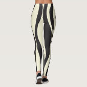 Ebb en Flow in zwart, grijs en crème Leggings (Achterkant)