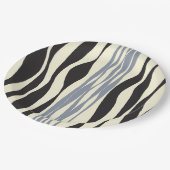 Ebb en Flow in zwart, grijs en crème Papieren Bordje (Gekanteld)