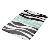 Ebb en Flow - Mint Green, White en Black Badmat (Gekanteld)
