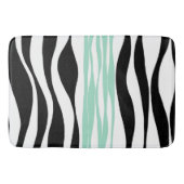 Ebb en Flow - Mint Green, White en Black Badmat (Voorkant)