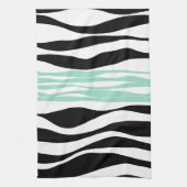 Ebb en Flow - Mint Green, White en Black Theedoek (Verticaal)