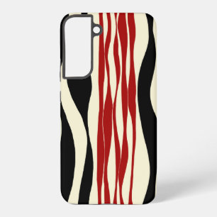 Ebb en Flow - Rood & Cream Samsung Galaxy Hoesje