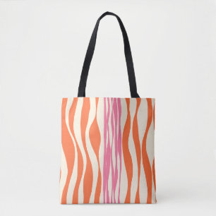Ebb en Flow - Roze, Sinaasappel en crème Draagtas