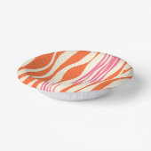 Ebb en Flow - Roze, Sinaasappel en crème Papieren Kommen (Gebogen)