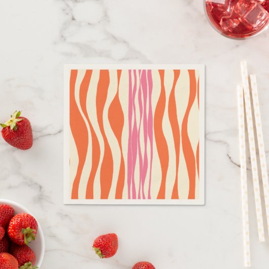 Ebb en Flow - Roze, Sinaasappel en crème Servet (Insitu)