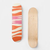 Ebb en Flow - Roze, Sinaasappel en crème Skateboard (Voorkant)