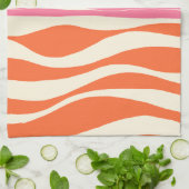 Ebb en Flow - Roze, Sinaasappel en crème Theedoek (Gevouwen)