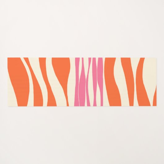 Ebb en Flow - Roze, Sinaasappel en crème Yogamat (Achterkant (horizontaal))