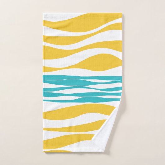 Ebb en Flow - Turquoise & Yellow Bad Handdoek (Handdoek)