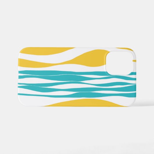 Ebb en Flow - Turquoise & Yellow iPhone Hoesje (Achterkant horizontaal)