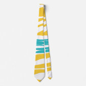 Ebb en Flow - Turquoise & Yellow Stropdas (Voorkant)