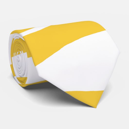 Ebb en Flow - Turquoise & Yellow Stropdas (Opgerold)