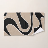 Ebb et flux 2 en Taupe, noir et blanc (Serviette à main)