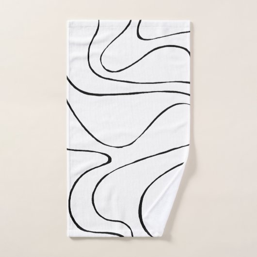 Ebb et flux 2 - Noir et blanc (Serviette à main)