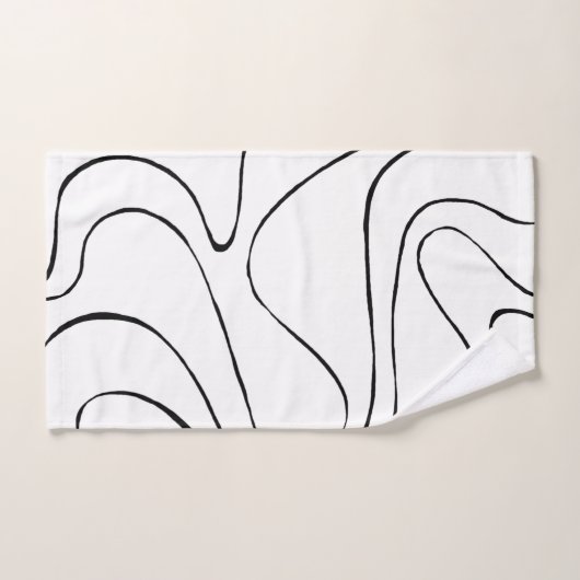 Ebb et flux 2 - Noir et blanc (Serviette à main)
