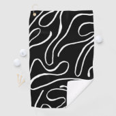 Ebb et Flux 2 - Noir sur l'ensemble de serviettes (En situation)