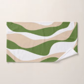 Ebb et flux 4 - Blanc, Sable et Palm Green (Serviette à main)