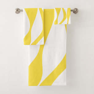 Ebb et flux 4 en citron jaune et blanc