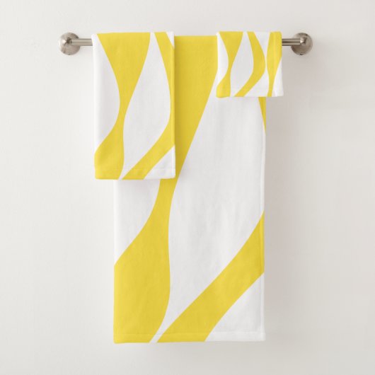 Ebb et flux 4 en citron jaune et blanc (En situation)