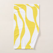 Ebb et flux 4 en citron jaune et blanc (Serviette à main)
