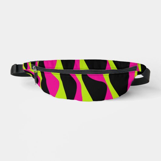 Ebb et flux 4 en Lime vert, rose chaud et noir (Recto)