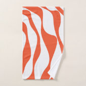 Ebb et flux 4 en orange et blanc (Serviette à main)