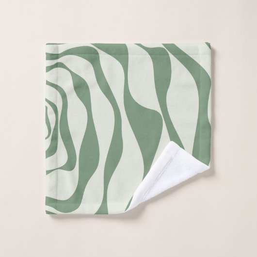 Ebb et flux 4 en vert (Gant de toilette)