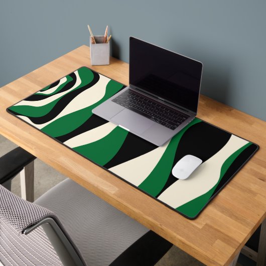 Ebb et flux 4 en vert, crème et noir (Bureau 2)