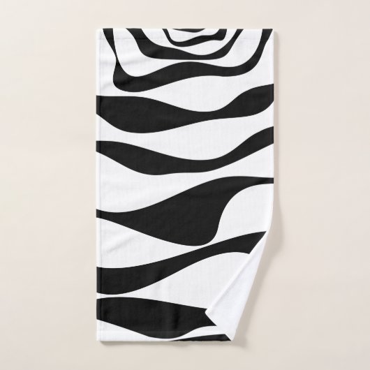 Ebb et flux 4 - Noir et blanc (Serviette à main)