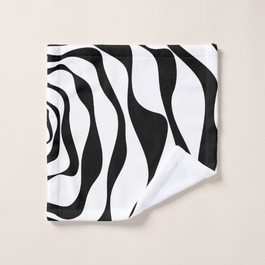 Ebb et flux 4 - Noir et blanc (Gant de toilette)