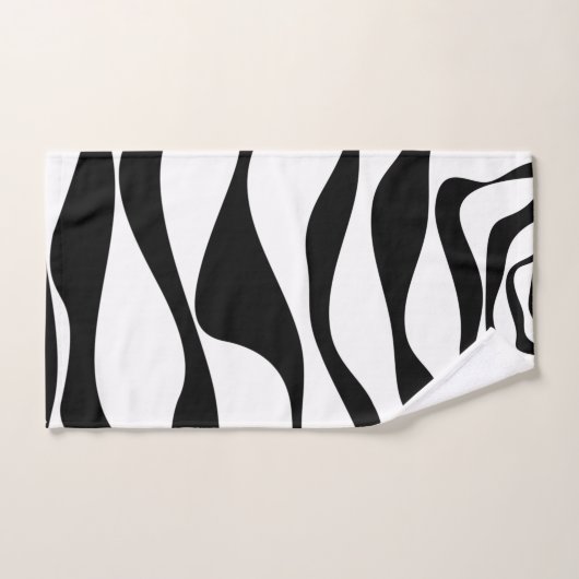 Ebb et flux 4 - Noir et blanc (Serviette à main)