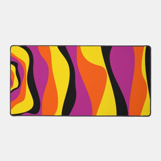 Ebb et flux 4 - Noir, rose, orange et jaune (Recto)