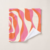 Ebb et flux 4 - rose, orange et crème (Gant de toilette)