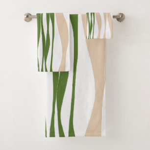 Ebb et flux - Blanc, Sable et Palm Green