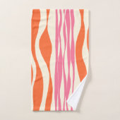 Ebb et flux - rose, orange et crème (Serviette à main)