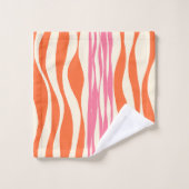 Ebb et flux - rose, orange et crème (Gant de toilette)