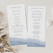 Ebb Tide Coastal Waterverf Wedding Programma