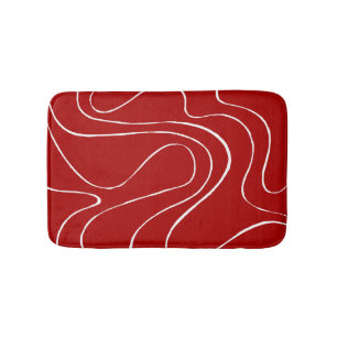 Ebbe en Vloed 2 in Rood en Wit Badmat